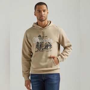 Tan wrangler hoodie, men’s small